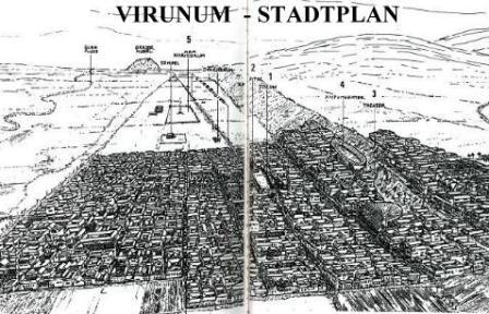 Rekonstruktion - Relief der Stadt Virunum